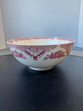 (G) Johnson Bros. Old Britain Castles Pink Large Salad Serving Bowl