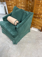 Green Upholstered Chair on Casters