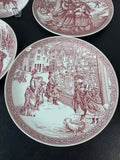4-Piece Spode The Blue Room Red Victorian Plates (2 SETS AVAILABLE—PRICED INDIVIDUALLY AT $45 EACH)