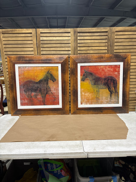 Equine Giclee on Canvas Pair - By; Maeve Harris / Signed & Numbered