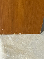 Teak Veneer Particle Board Tall Bookcase