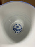 Royal Copenhagen Fluted Blue Rim First Quality Coffee Mugs #491 - Set Of 4 (D)