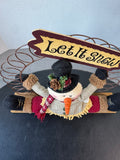 Let It Snow Snowman Greeting Card Holder