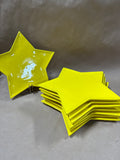 Yellow Star Appetizer Plates Set Of 8 — Made In Italy