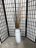 Farmhouse Milkcan Style Decor With Artificial Branches
