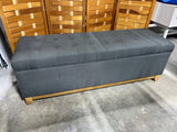 Gray Bench with Storage