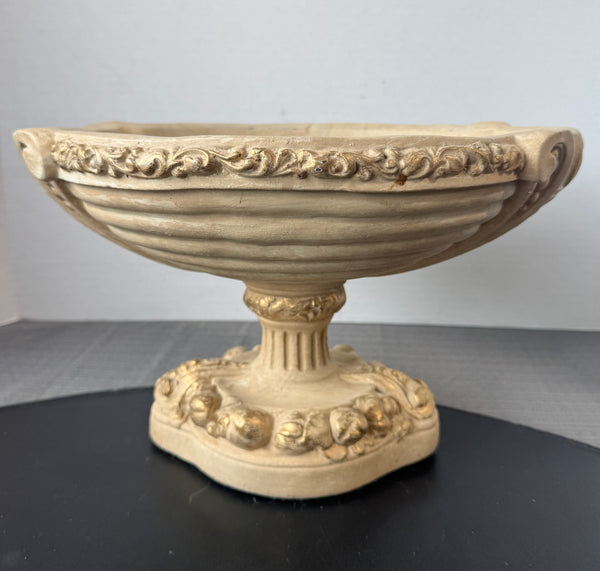 Milano Designs Ornate Plaster Pedestal Bird Bath