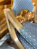 Drexel Esperanto Curule-Style Pair of Arm Chairs, Sit Low/Note seat height of 15"