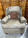 Bradington Young Leather Chair with Throw Pillow***HEAVY ITEM***