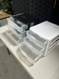 Iris & Sterilite Three Drawer Plastic Storage Containers, 2 pc