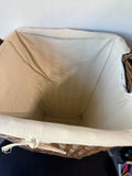 Brown Woven Wicker Hamper with Liner