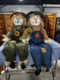 Pair of Decorative Scarcrows, 5 1/2 ft Tall
