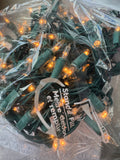 Box of White Christmas Lights with Green Cords (WORKS)