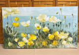 Large Canvas of Yellow Flowers & Blue Sky