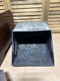 Wood And Brass Coal Scuttle With Metal Liner And Scoop