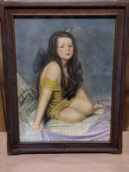 Vintage Print of Fairy Child