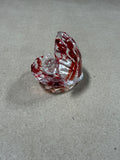 Mini Glass Scallop Shell With Pearl