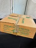 John Wright Vintage Heirloom Green Cast Iron Snowflake Christmas Tree Stand in Box