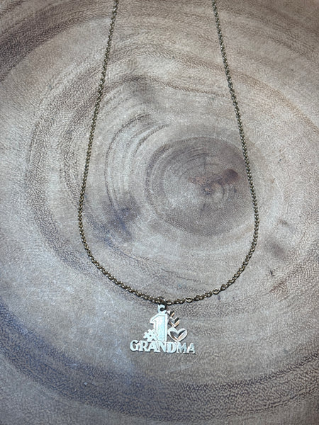 Gold Tone “I Love Grandma” Necklace