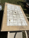 Faux Tile Top Patio Table w/Six Chairs