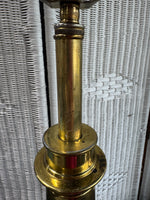 Pair of Large Heavyweight Brass Plated Lamps (WORKS)