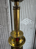 Pair of Large Heavyweight Brass Plated Lamps (WORKS)