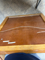Beveled Mirror w/Heavy Honey Tone Wooden Frame