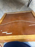 Beveled Mirror w/Heavy Honey Tone Wooden Frame