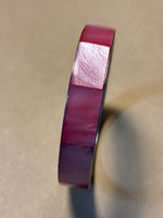 Silver Tone Bracelet with Pink Mother of Pearl