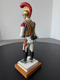 Regiments de Carabiniers Van Gerdinge Sitzendorf Porcelain French Soldier with Wooden Base & Box