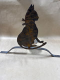 Metal Cat Silhouette Candle Holder