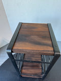 Industrial Style Rustic Heavyweight Iron & Wooden 6-Bottle Wine Rack