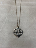Gold Tone Necklace & Pendant with Geese