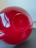 Signed Peter Svarrer for Holmegaard Red Glass Cocoon Bowl