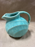 Aqua Blue Pottery Pitcher