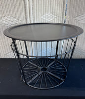 IKEA Gualöv Black Metal Storage Side Table