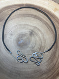 Sterling/Cord Open Ended Necklace