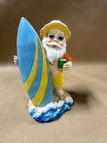 Santa Holding Surfboard
