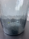 Dimpled Smoke Gray Glass Demijohn Vase