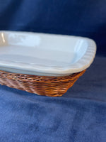 White Baking Dish With Basket