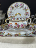 46-Piece Czechoslovakia CZE107 Floral China Set