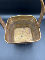 (B) Brass Basket With Curved Handle