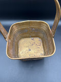 (B) Brass Basket With Curved Handle