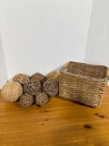 Basket Of Twine And Seagrass Balls