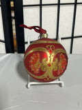 Waterford Vintage Holiday Heirlooms Frosted Glass Ball Ornament X, 2 Available, PRICED INDIVIDUALLY, $30 each