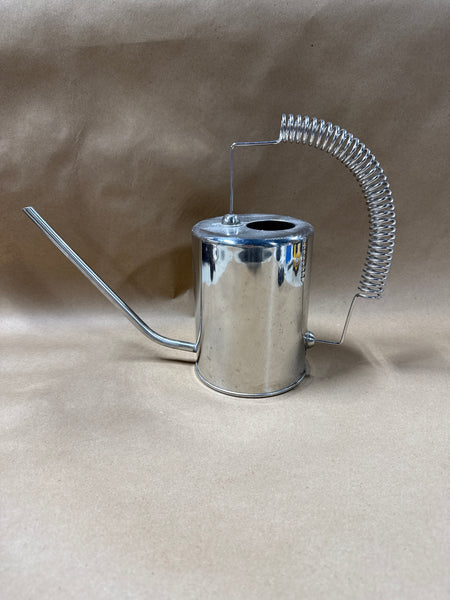 Chrome Watering Can With Spiral Handle