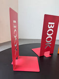 4-Piece Bright Colored Metal Cut Out Bookends
