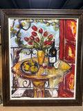 Blooming Red Tulips Still Life Print by Nicole Ettienne; Signed