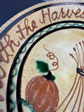 Turtlecreek Potters Artist Signed Redware Decorative Harvest Bowl