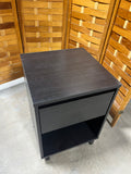 Espresso Particle Board Nightstand by Target, cardboard backing